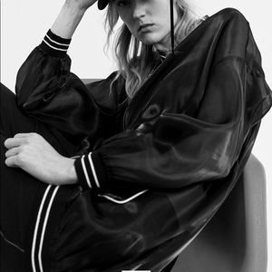 Zara Organza Effect Bomber Jacket